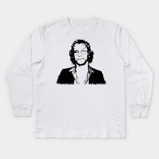 Warren Zevon Portrait Kids Long Sleeve T-Shirt